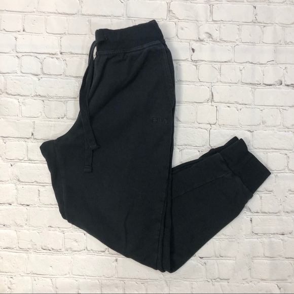 fila men's sweatpants with drawstring waist